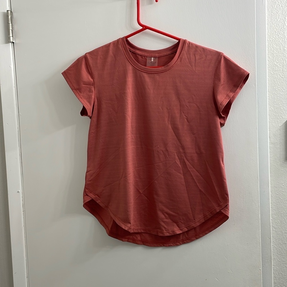 Vibrant Orange Fitted Cap Sleeve Polo Tee